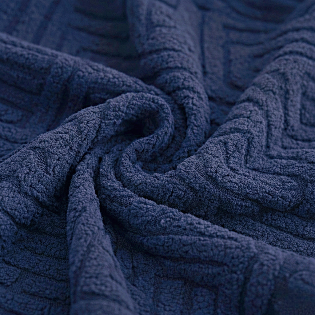 China Mazed Sofa Cum Bed Cover Navy Blue