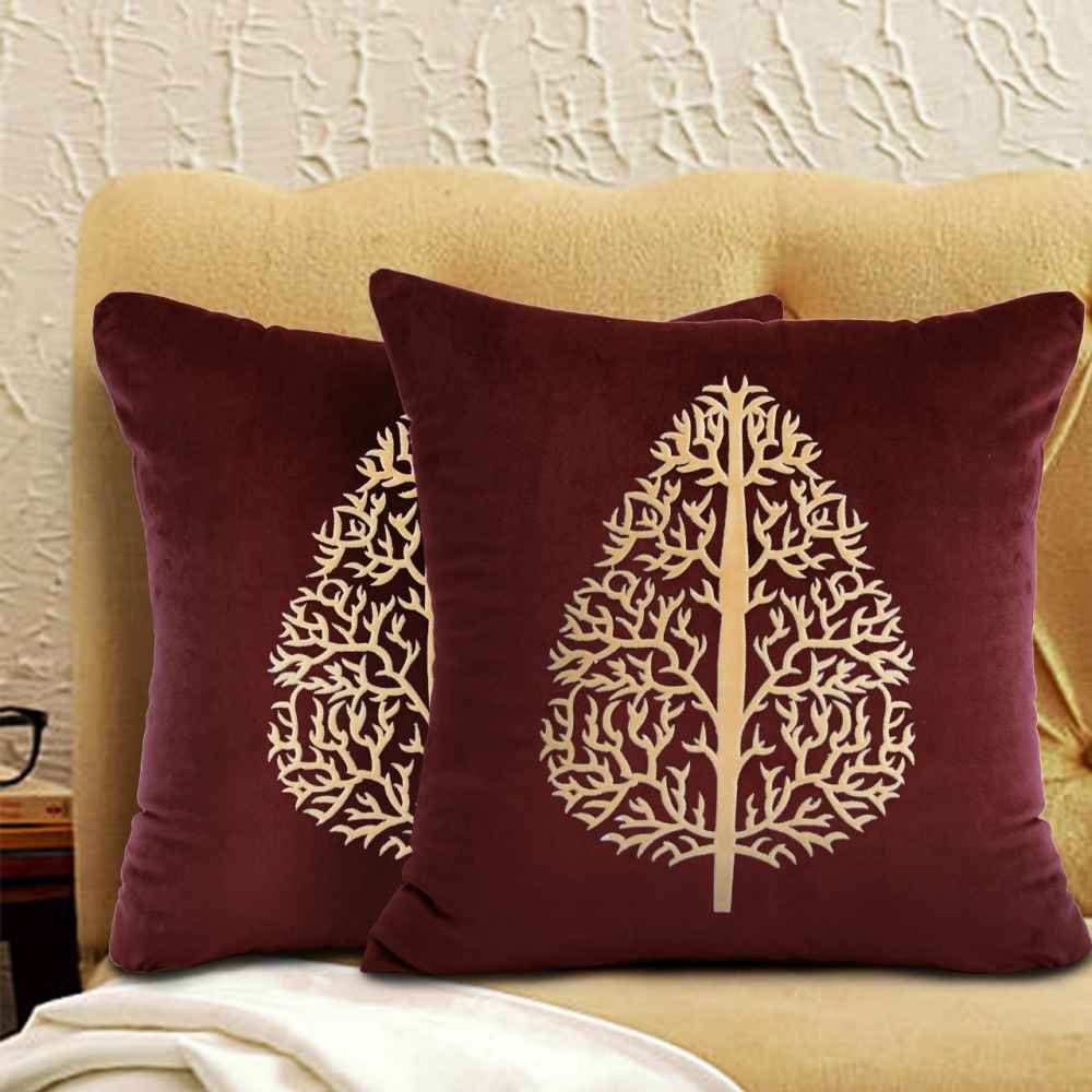 Pack of 2 Luxury Embroidered Cushion - 00119