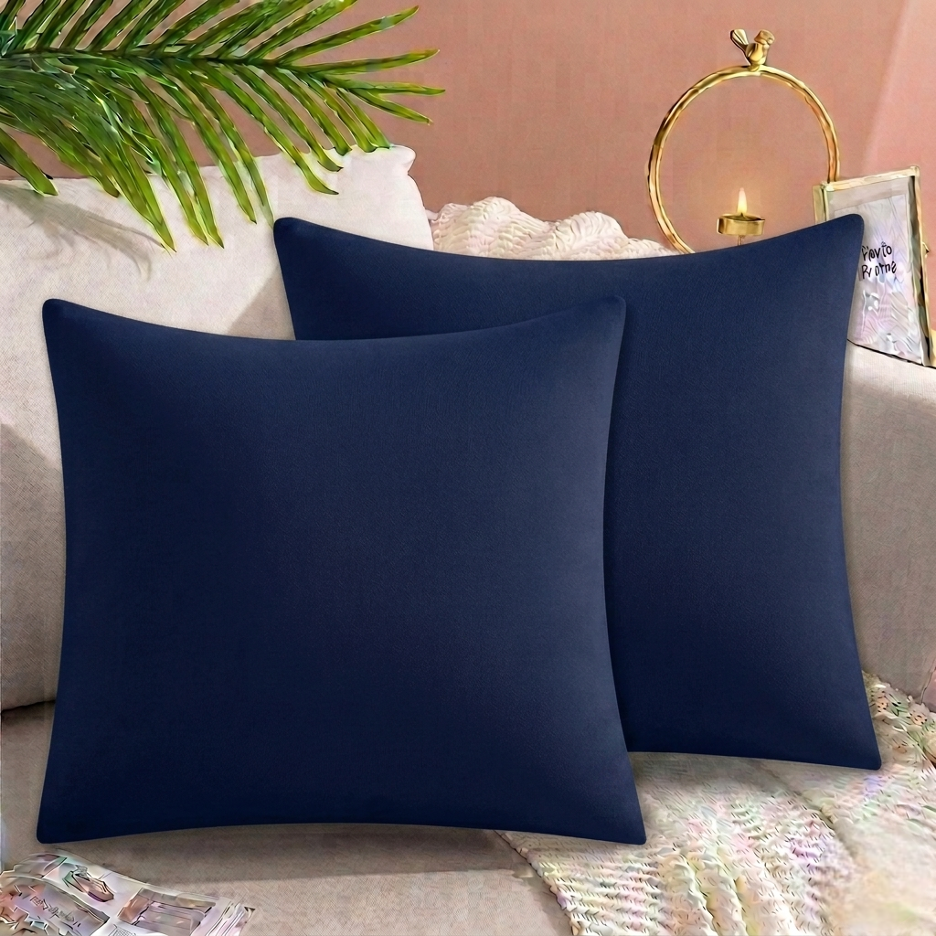 Lycra Jersey Cushion Cover Navy Blue