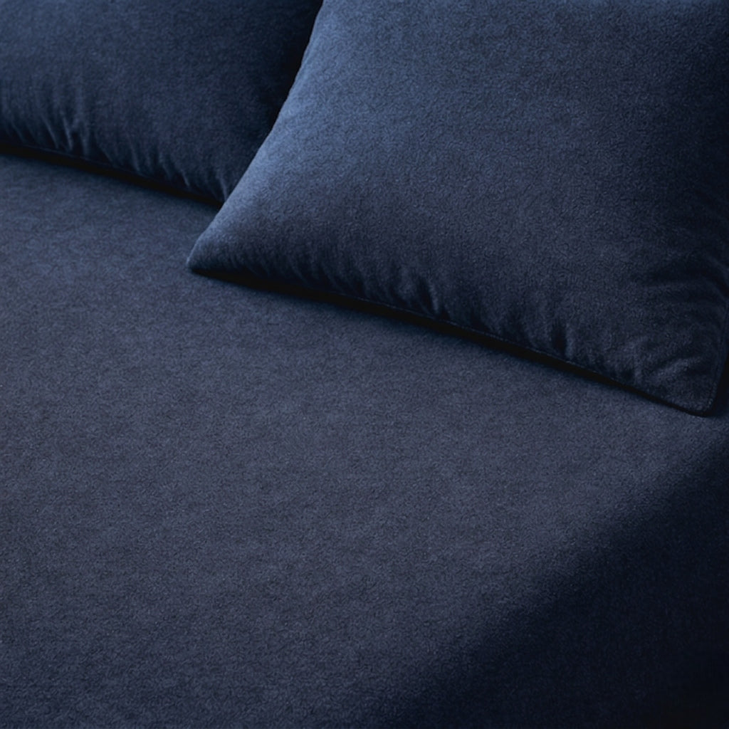 Lycra Jersey Fitted Mattress Cover - Blue