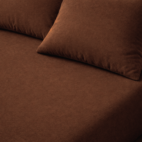 Lycra Jersey Fitted Mattress Cover - Brown
