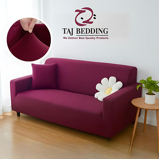 Lycra Jersey Sofa Cover Mahroon