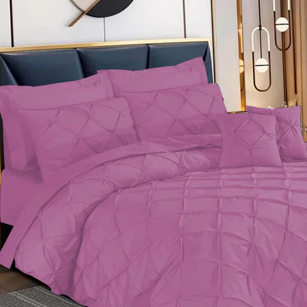 Pintuck Duvet Set - Pink (048)