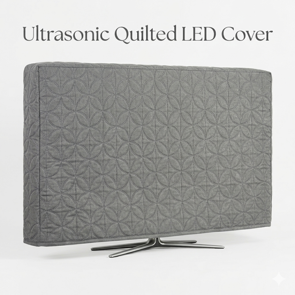 Ultrasonic Quilted LED Cover Dust Proof - Grey