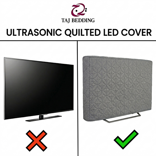 Ultrasonic Quilted LED Cover Dust Proof - Grey
