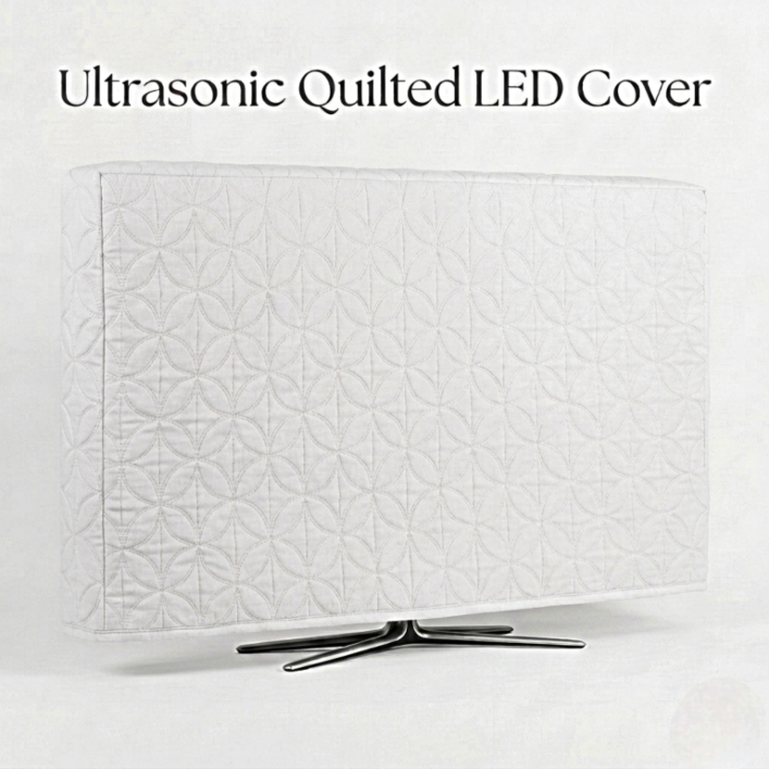 Ultrasonic Quilted LED Cover Dust Proof - White