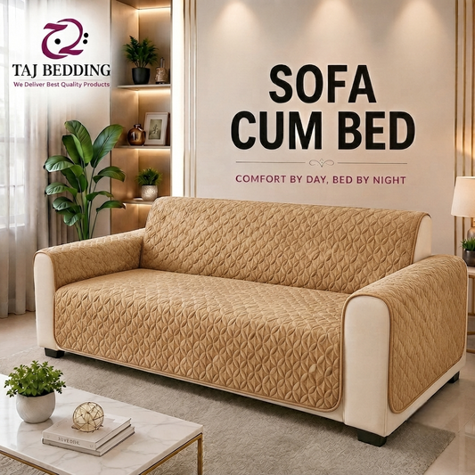 Ultrasonic Quilted Sofa Cum Bed Covers Skin