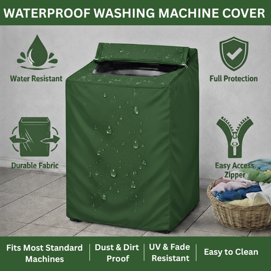 Waterproof Washing Machine Cover Parachute - Green