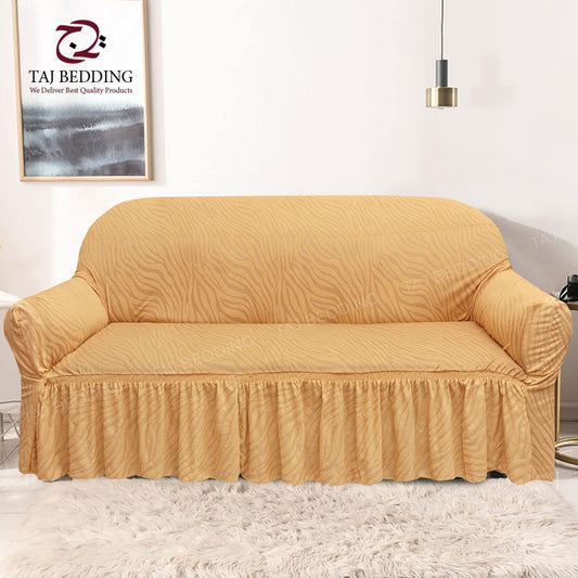 Zebra Sofa Cover Skin Golden