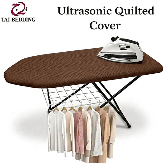 Zigzag Ultrasonic Quilted Iron Board Cover Customized - Brown