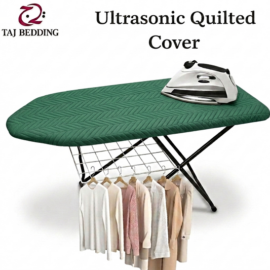 Zigzag Ultrasonic Quilted Iron Board Cover Customized - Green