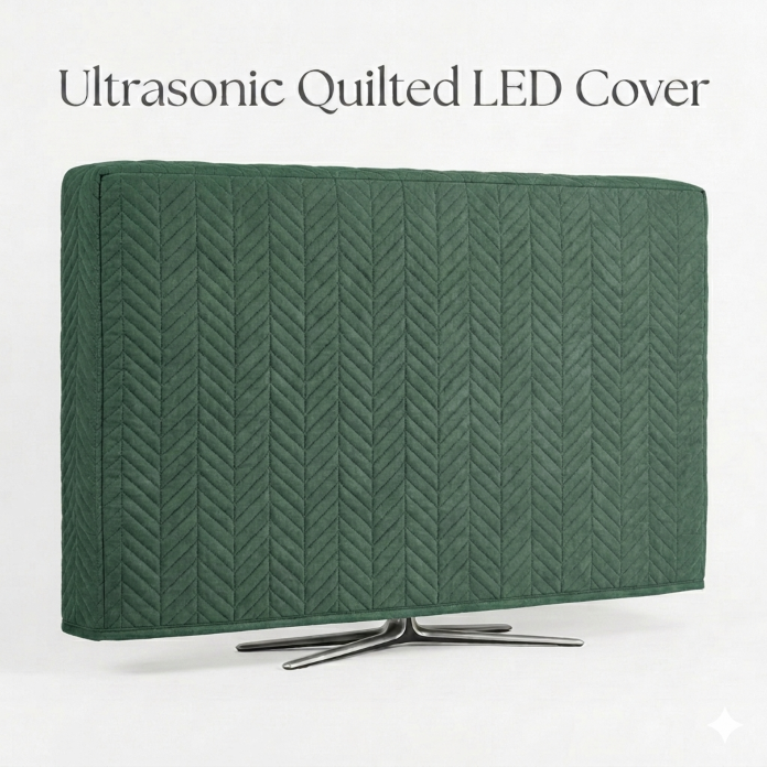 Zigzag Ultrasonic Quilted LED Cover Dust Proof - Green
