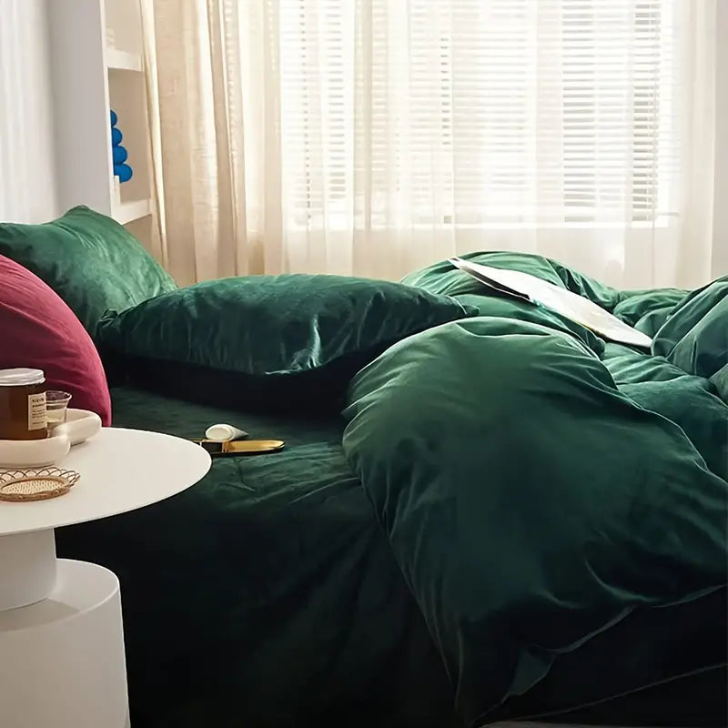 Reversible Duvet Set Velvet - Green (284)