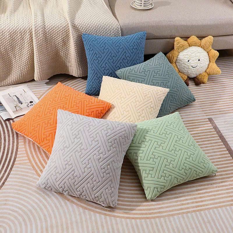 China Mazed Cushion Covers Brown