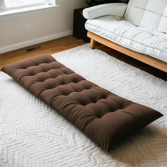 Velvet Sleeping Floor Mattress-Brown