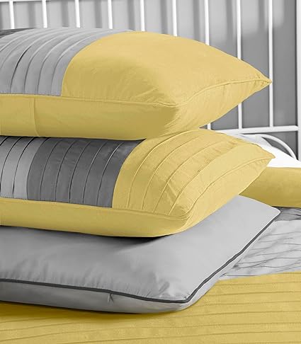 EMBELLISH HORIZONTAL PLEATS DUVET SET (071)
