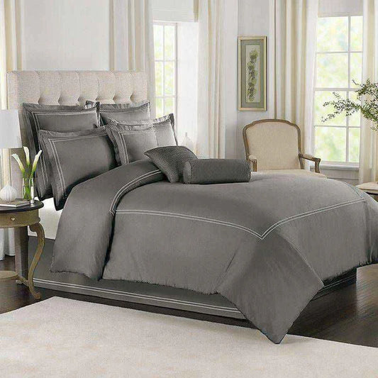 Baratta Stitch Duvet Set - Grey & White (112)