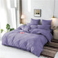 Cross Pleated Duvet Set - Plum
