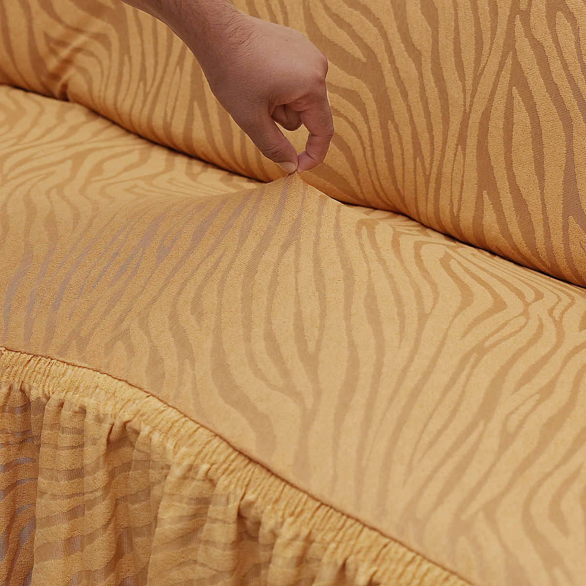 Zebra Sofa Cover Skin Golden