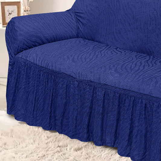 Zebra Sofa Cover Navy Blue