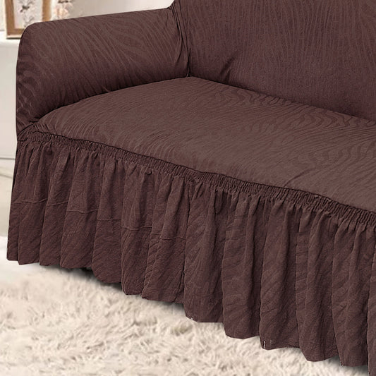 Zebra Sofa Cover Dark Brown