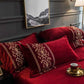 Luxury Embossed Velvet Duvet Set - Red