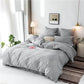 Cross Pleated Duvet Set - Grey (032)