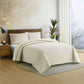Spiral Vibes 3 Pcs Ultrasonic Bedspread - Cream