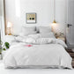 Cross Pleated Duvet Set - White (038)
