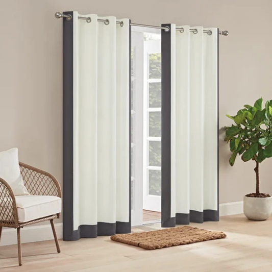 [2] Tone Plain Dyed Curtains with linning - (0109)
