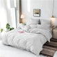 Cross Pleated Duvet Set - White (038)