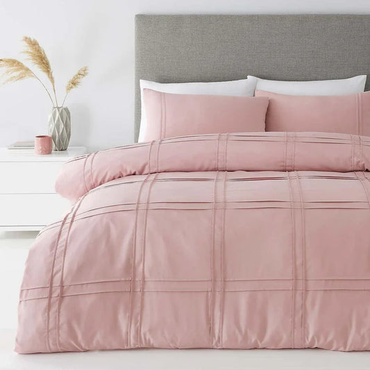 New Luxury Box Pleated Duvet Set- Light Pink (150)