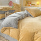 Reversible Duvet Set Velvet  - Golden & Light Grey (282)