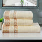 Greek Key Jacquard Towel Cream