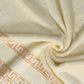 Greek Key Jacquard Towel Cream