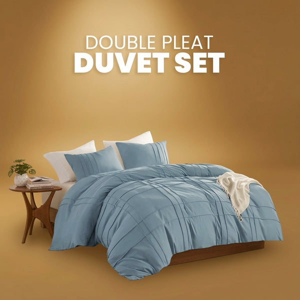 Luxury Horizontal Pleated Duvet Set