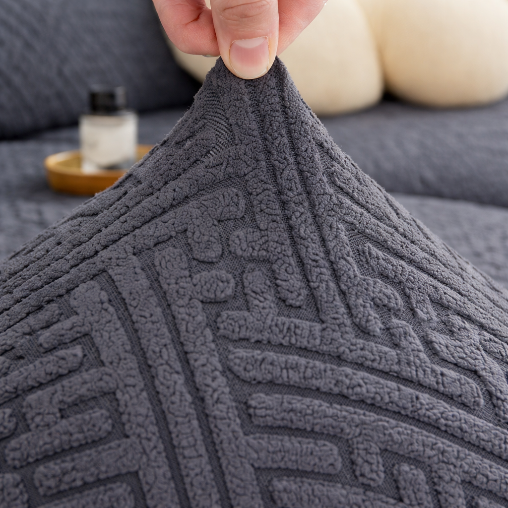 China Mazed Sofa Cum Bed Cover Grey