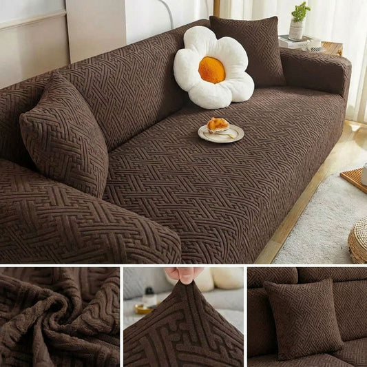 China Mazed Sofa Cover Brown