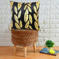 Metallic Feather Style Velvet Cushion Cover - Black