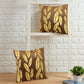 Metallic Feather Style Velvet Cushion Cover - Brown