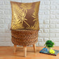 Gold Foil Palm Leaf Velvet Cushion Cover - Brown