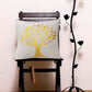 Golden Tree of Life Velvet Cushion Cover - Off White