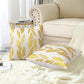 Metallic Feather Style Velvet Cushion Cover - Off White