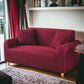 Fitted Style Bubble Stuff Sofa Cover Maroon