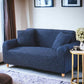 Fitted Style Bubble Stuff Sofa Cover Navy
