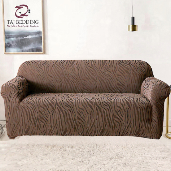 Fitted Zebra Sofa Cover Mouse Skin