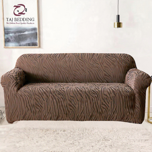 Fitted Zebra Sofa Cover Mouse Skin
