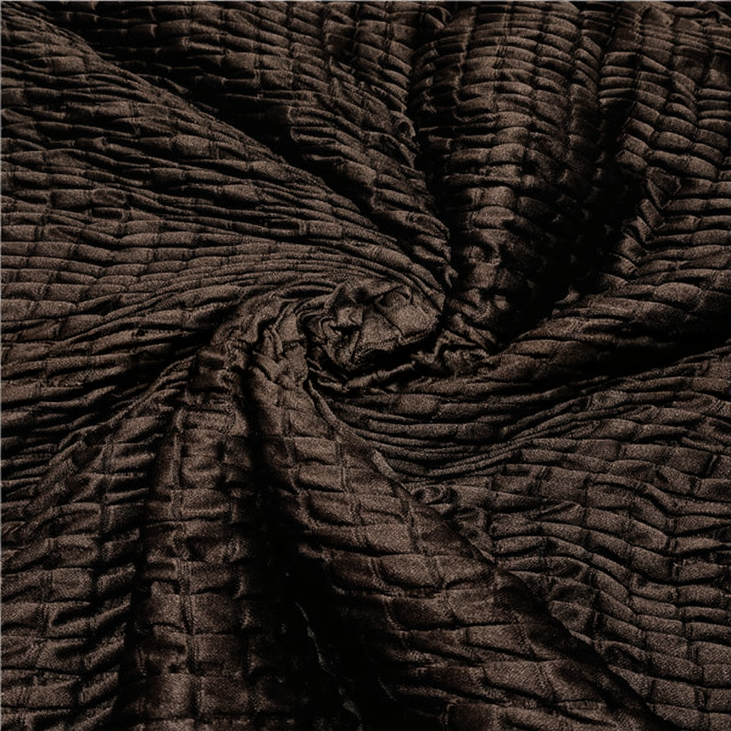 Fitted Style Bubble Stuff Sofa Cover Brown