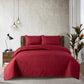Spiral Vibes  3 Pcs Ultrasonic Bedspread - Maroon