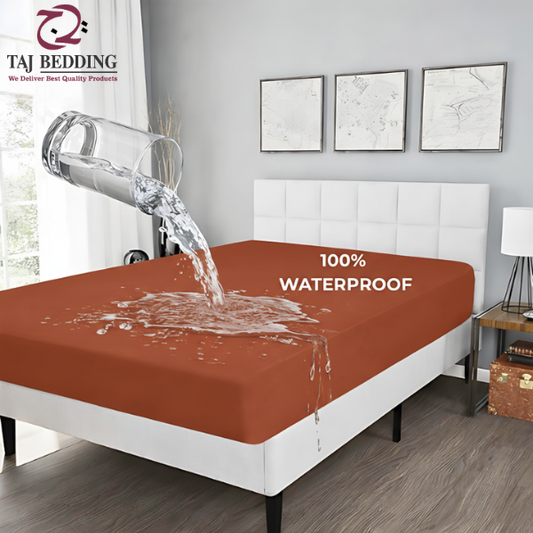 King Waterproof Mattress Cover Rust